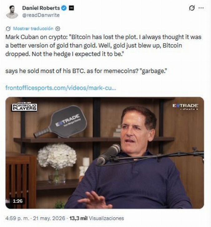 Mark Cuban deja una advertencia tras reducir drsticamente su posicin ...