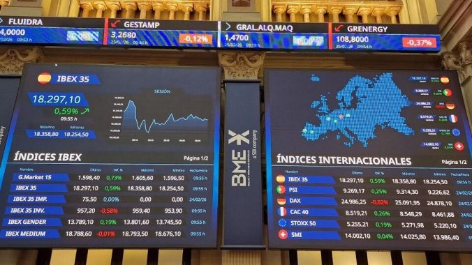 El Ibex 35 pincha al cerrar febrero por la IA y el crédito privado en EE.UU, pero salva el mes con alzas del 2,71%