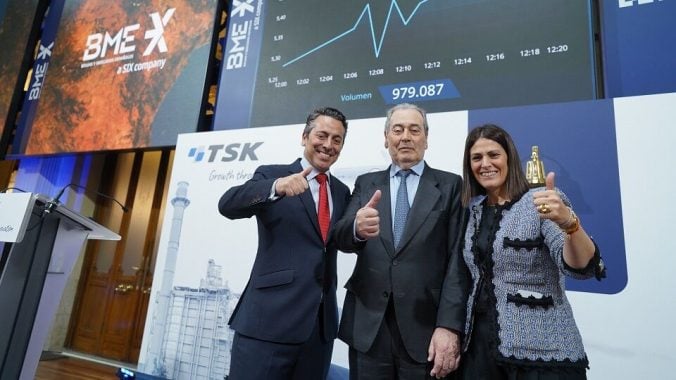TSK debuta en Bolsa con subidas de un 4,95%