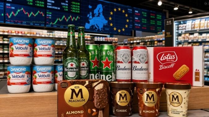 Comer y beber en bolsa: el sector rompe al alza en Europa con potencial del 37%