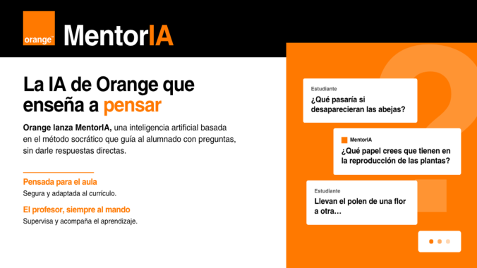 Orange lanza MentorIA, una IA para fomentar el pensamiento crítico de los alumnos