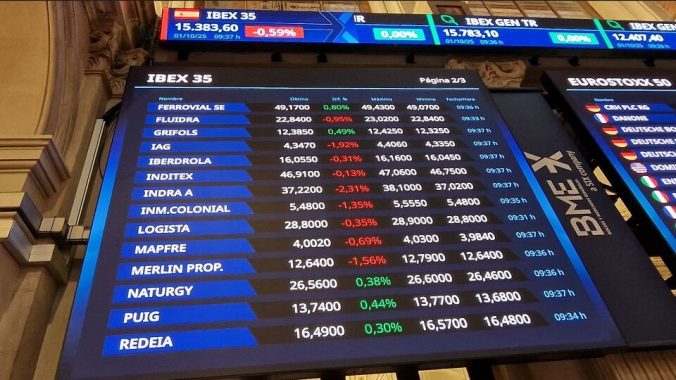 El Ibex 35 hace un alto en el camino por Cellnex y Rovi, pero se mantiene sobre los 16.000 puntos