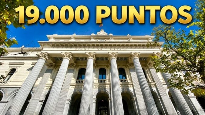 El Ibex 35 cierra por primera vez en su historia por encima de los 19.000 puntos gracias a Santander