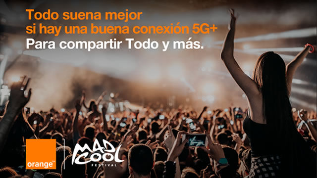 Orange ofrecerá un año más la mejor conectividad móvil 5G+ a sus clientes para que puedan disfrutar al máximo de Mad Cool 2025