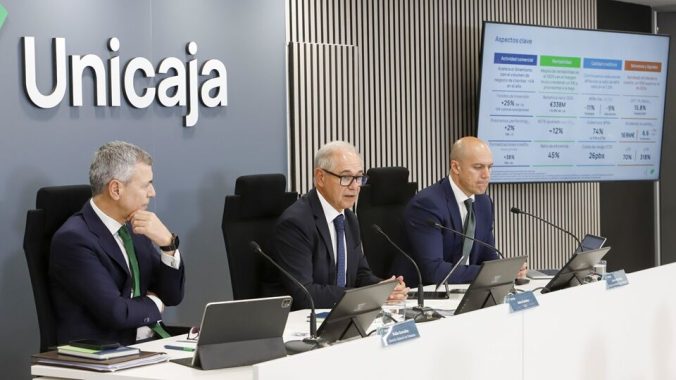 Unicaja gana 338 millones de euros en el primer semestre y eleva un 10% su dividendo