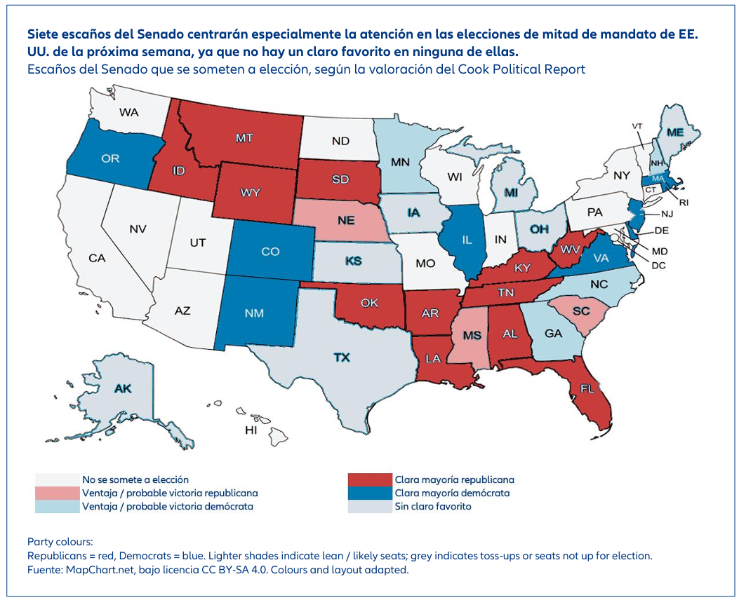 Mapa elecciones mid term Mapa elecciones mid term
