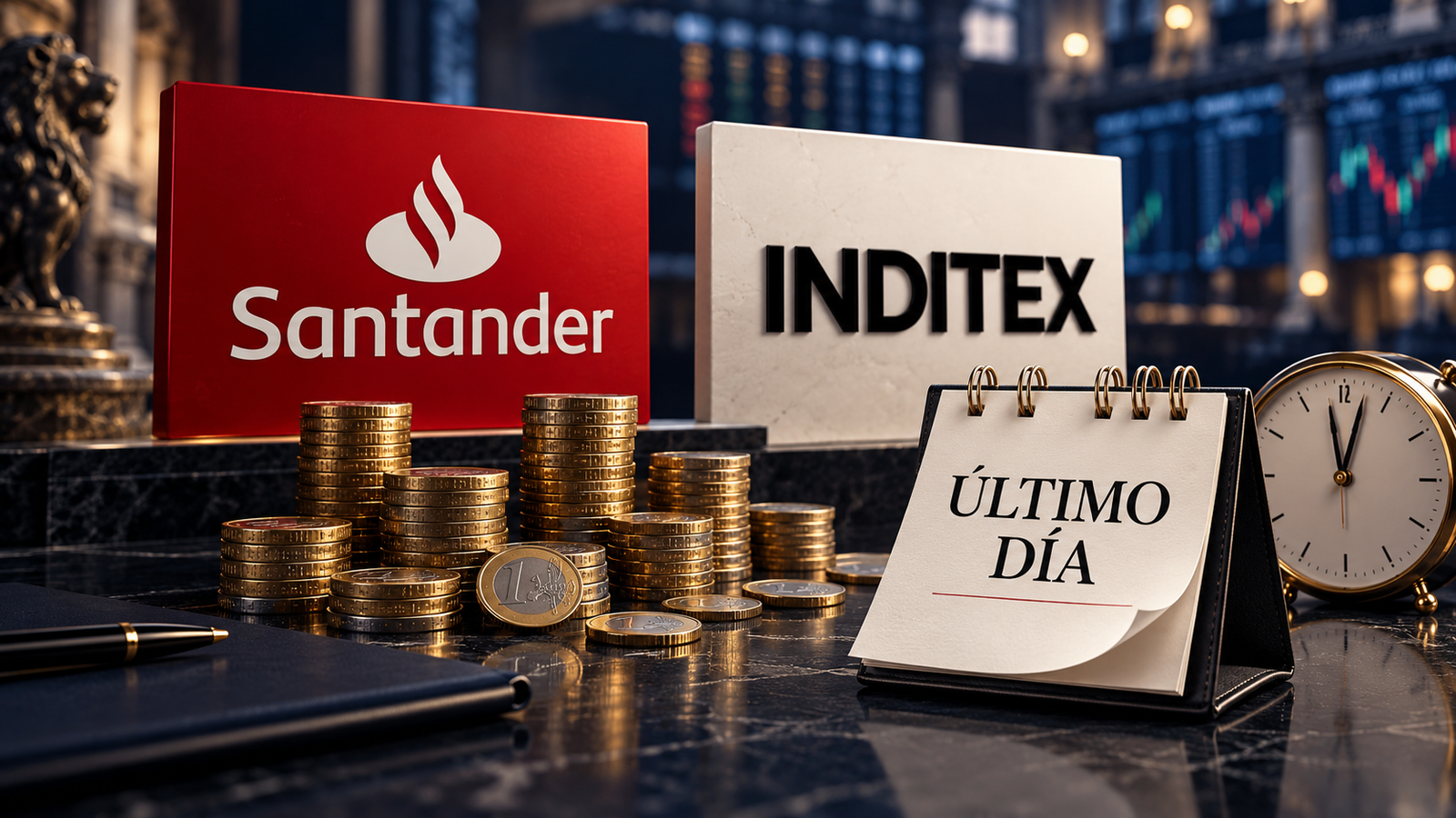 Dividendos de Banco Santander e Inditex