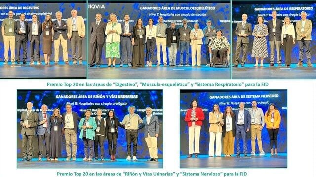 El Hospital Universitario Fundación Jiménez Díaz gana por 9ª año consecutivo el Premio Top 20 en “Gestión Hospitalaria Global” entre los “Hospitales de referencia regional y nacional” y en otras cinco categorías