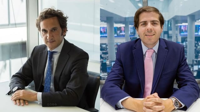 Aitor Odriozola Larretegui, Responsable de BBVA Trader Bolsa, y Carlos L&oacute;pez Ramos, Jefe de An&aacute;lisis de Renta Variable en BBVA Corporate & Investment Banking.