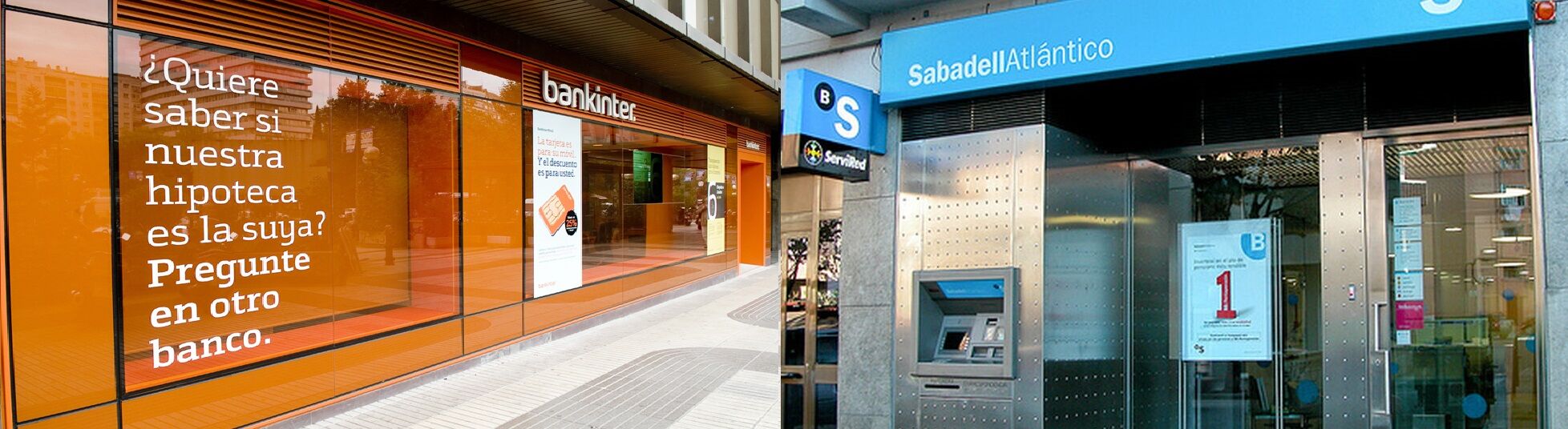 Bancos del Ibex 35: comparativa cotización Banco Sabadell y Bankinter