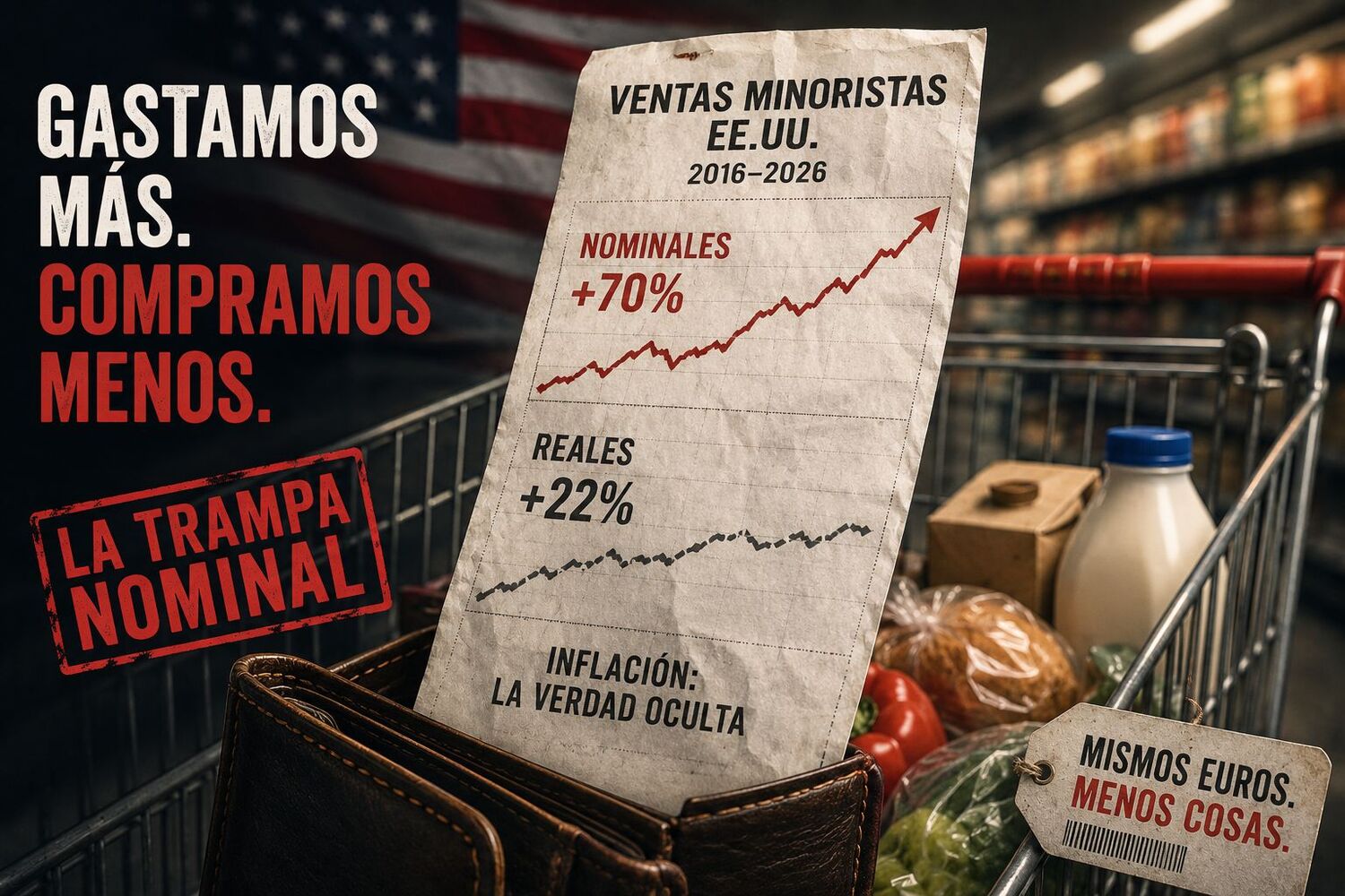 El consumidor gasta más... pero cada vez compra menos