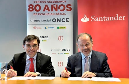 Acuerdo Banco Santanter y Fundación Once