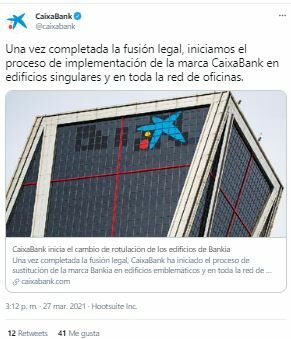 Tuit Caixabank Tuit Caixabank