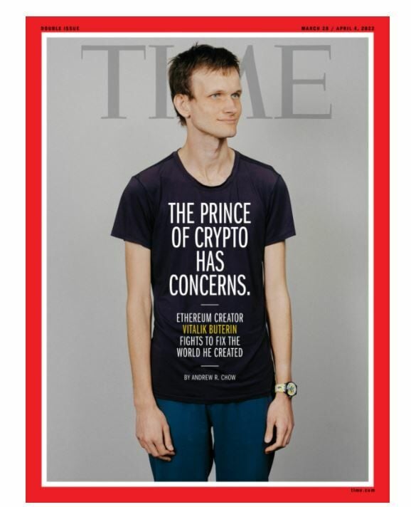 Ethereum portada de su fundador en Time