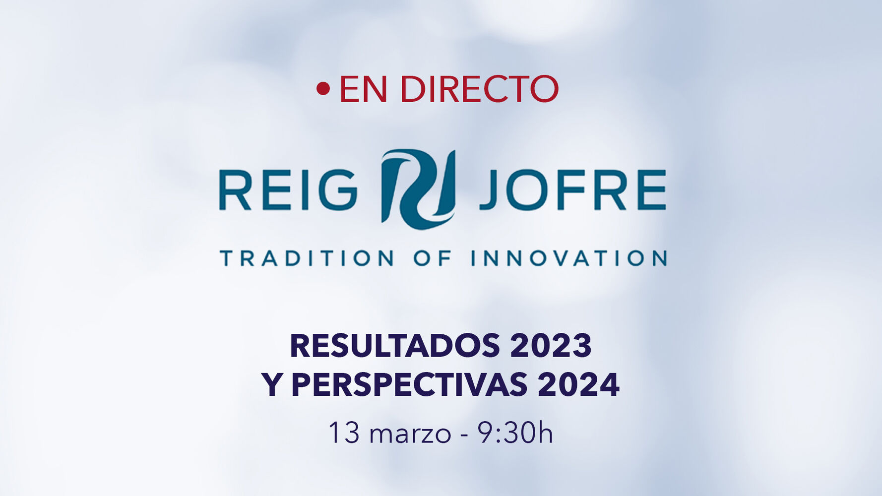 Reig Jofre presentará  la estrategia de negocio y resultados 2023