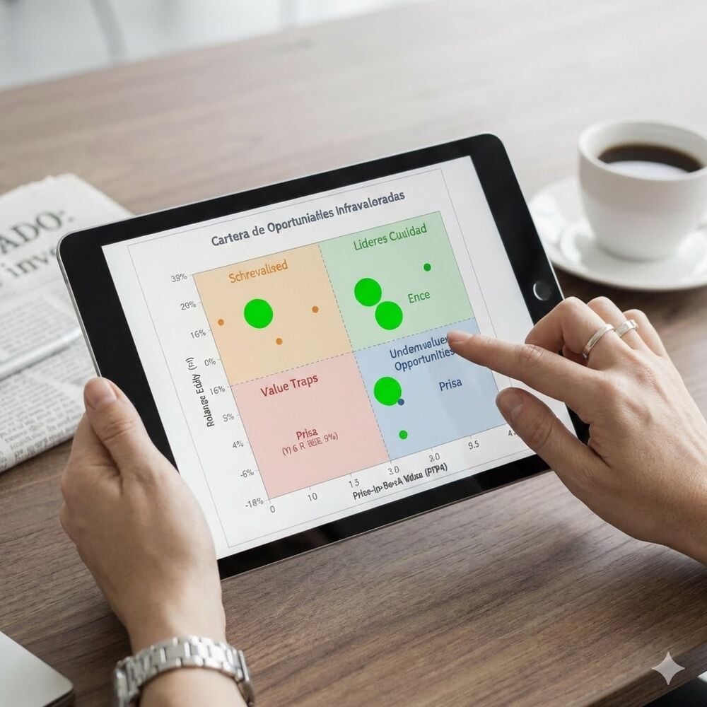 Selecci&oacute;n de cartera por infravaloraci&oacute;n fundamental: baratas por PVC y con balance robusto