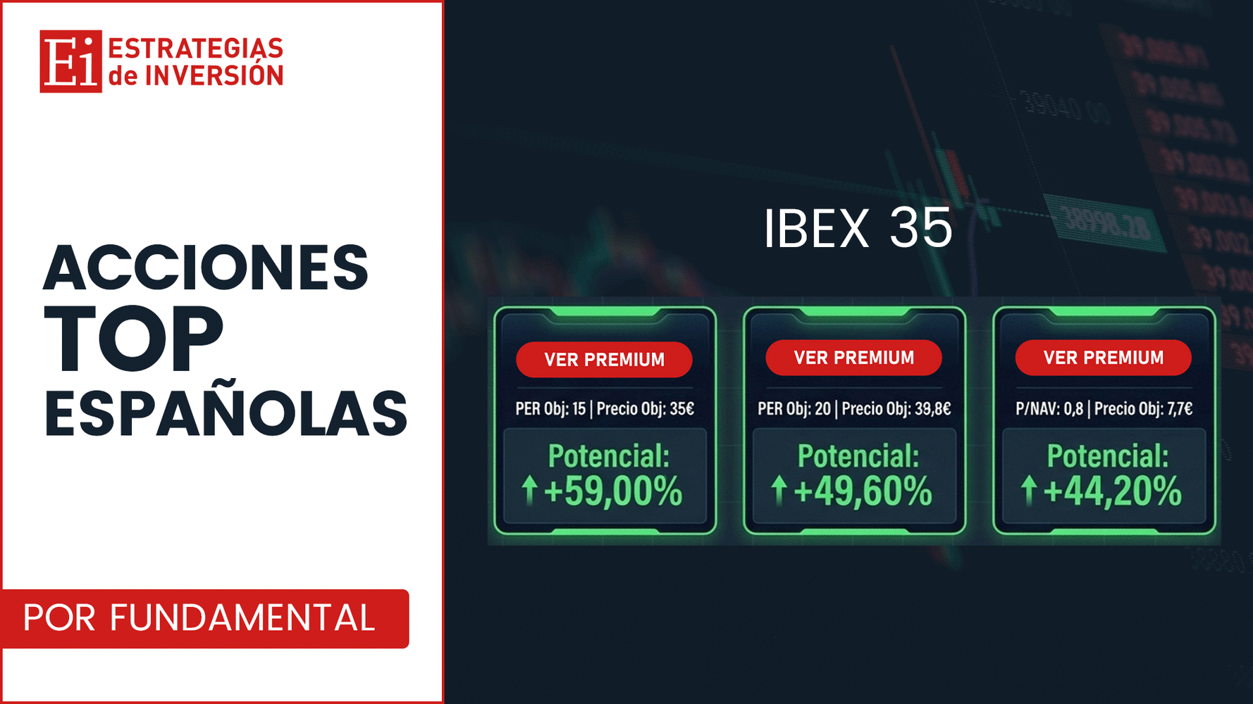 Selecci&oacute;n de mejores acciones espa&ntilde;olas para invertir