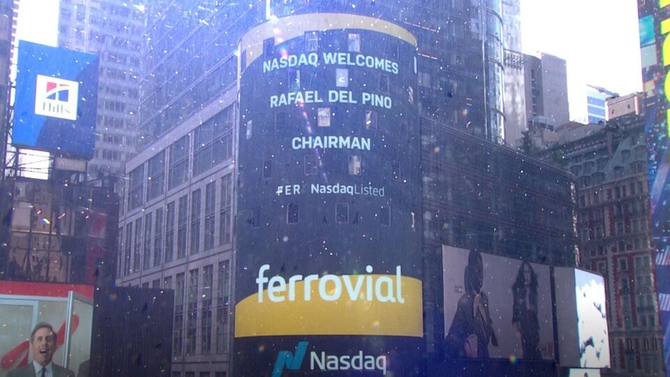 Ferrovial se dispara más de un 15% en su debut en Wall Street