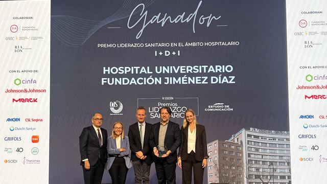 El Hospital Universitario Fundaci&oacute;n Jim&eacute;nez D&iacute;az recibe el Premio &ldquo;Liderazgo Sanitario en el &aacute;mbito de I+D+i&rdquo; 2026