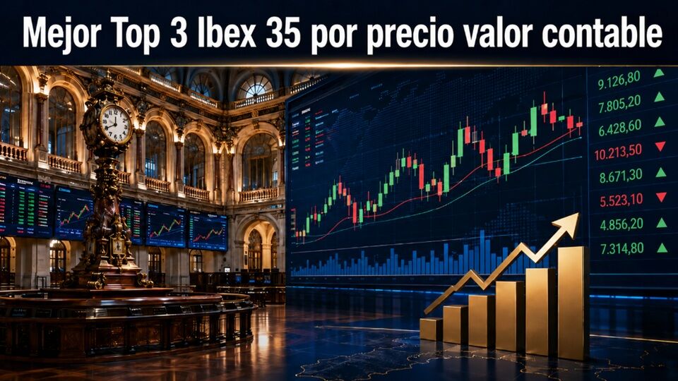Los tres mejores valores del Ibex 35 por Precio Valor Contable