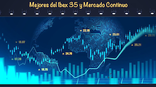 Mejores valores del Ibex 35 y del Mercado Continuo en este momento en bolsa