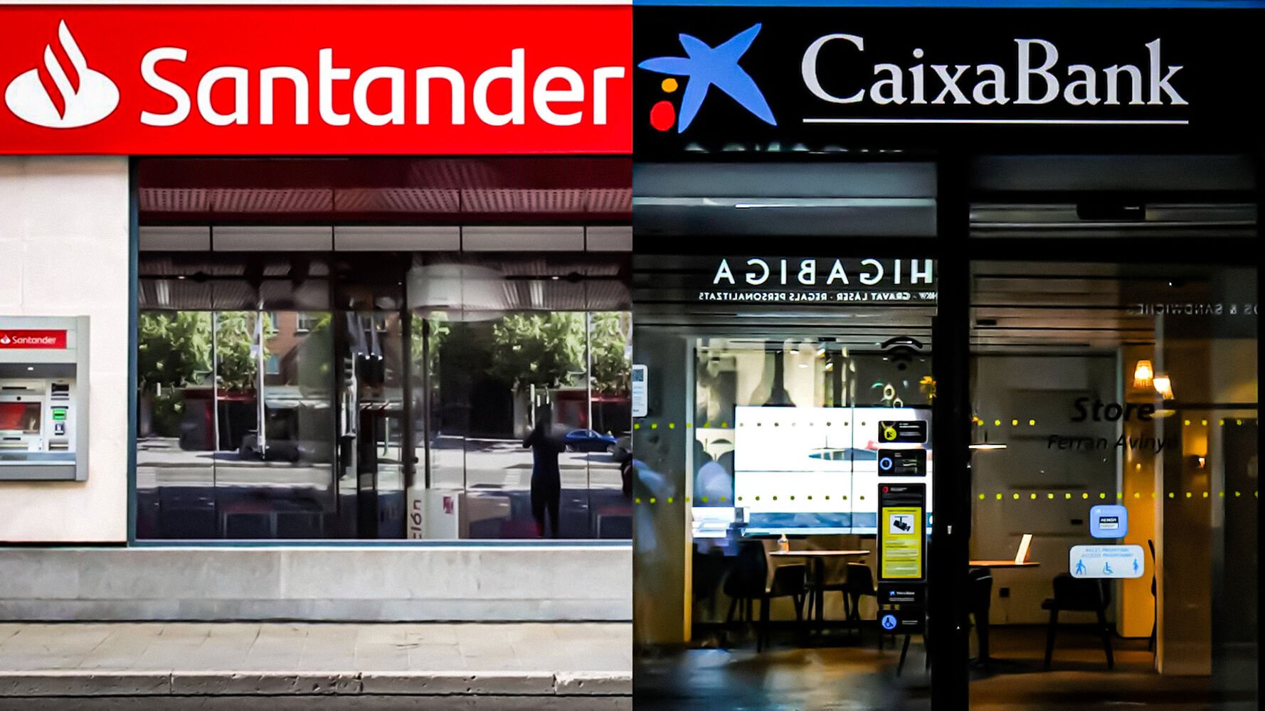 Bank of America y sus bancos preferidos en España: Banco Santander y Caixabank