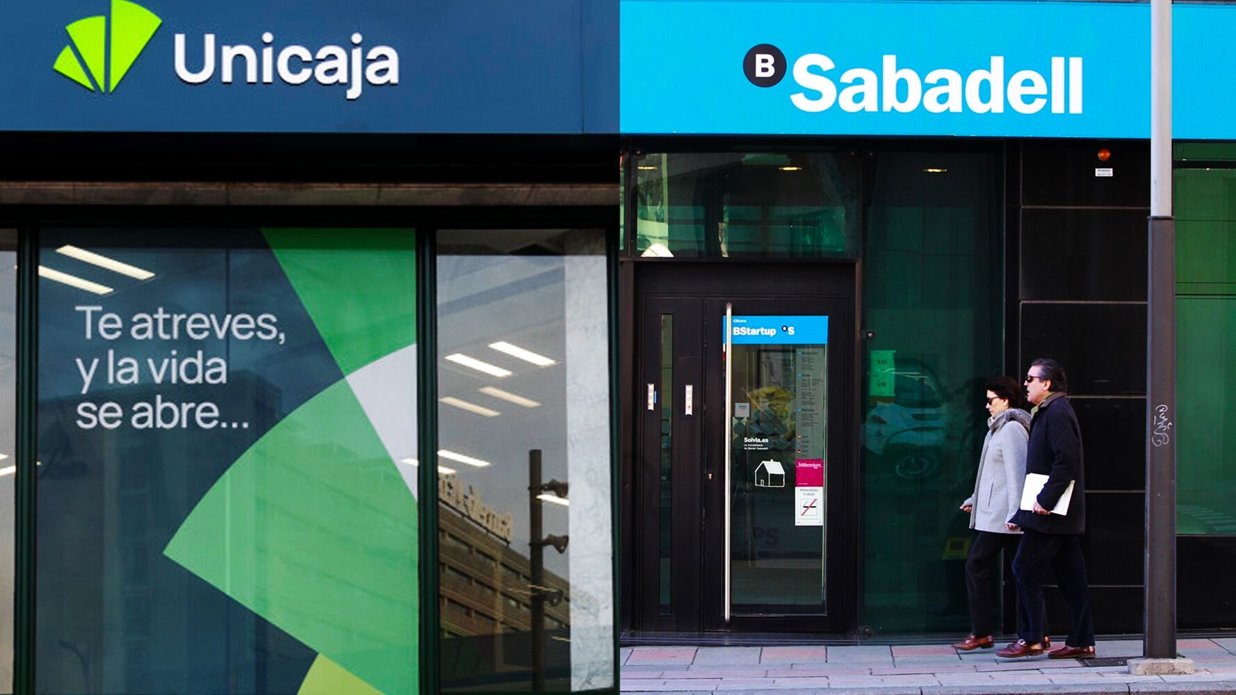 Unicaja lidera el Ibex 35 ante los rumores de fusión con Banco Sabadell