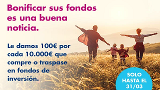 Promoción de Self Bank en fondos: bonifica con 100€ cada 10.000€ que se compre o traspase
