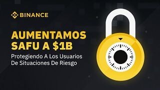 Binance incrementa el Fondo de Seguros de Emergencia (SAFU) a 1 billón de dólares