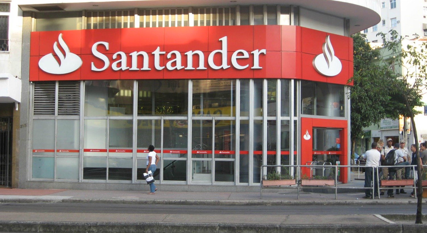 Oficina del Banco Santander en Brasil.