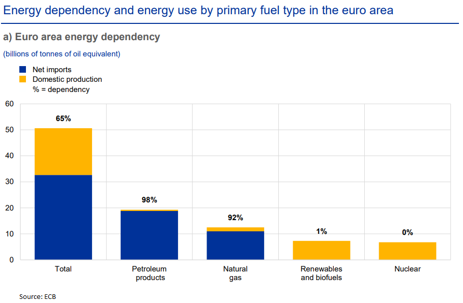 Dependencia energ&eacute;tica zona euro